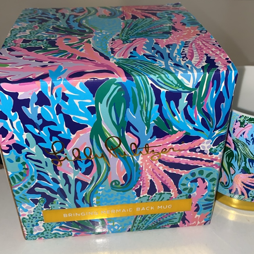 🆕🌴LILLY PULITZER ‘High Tide’ Bringing Mermaid Back Mug - Picture 4 of 12
